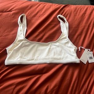 NWT Good American rib scoop neck bikini top - size 5 (2xl)